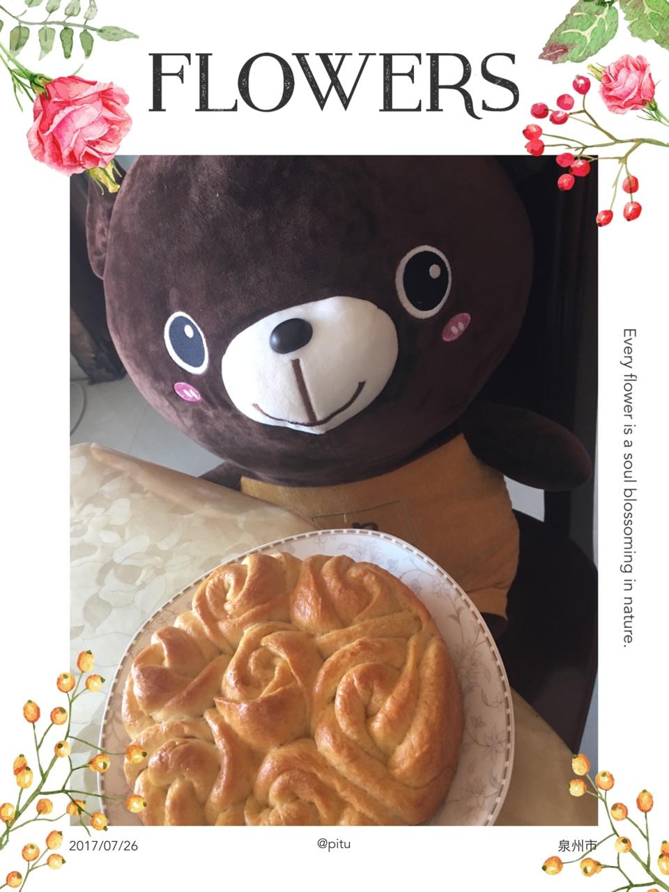玫瑰花面包