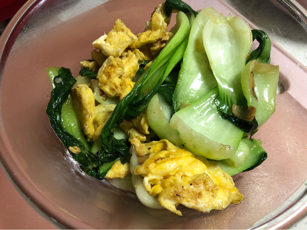 家常油菜炒鸡蛋