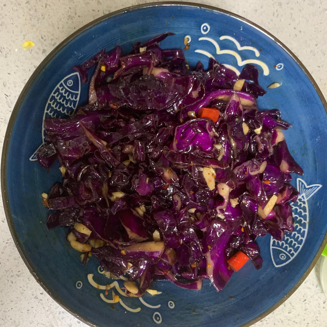 凉拌紫甘蓝（新手可以冲！！）