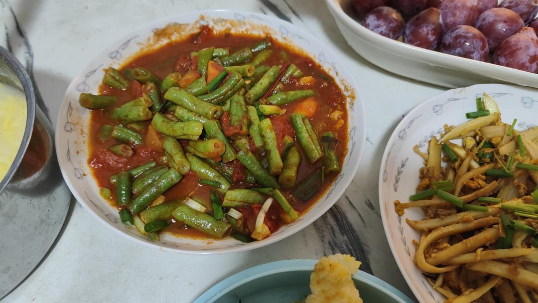 西红柿炒豆角