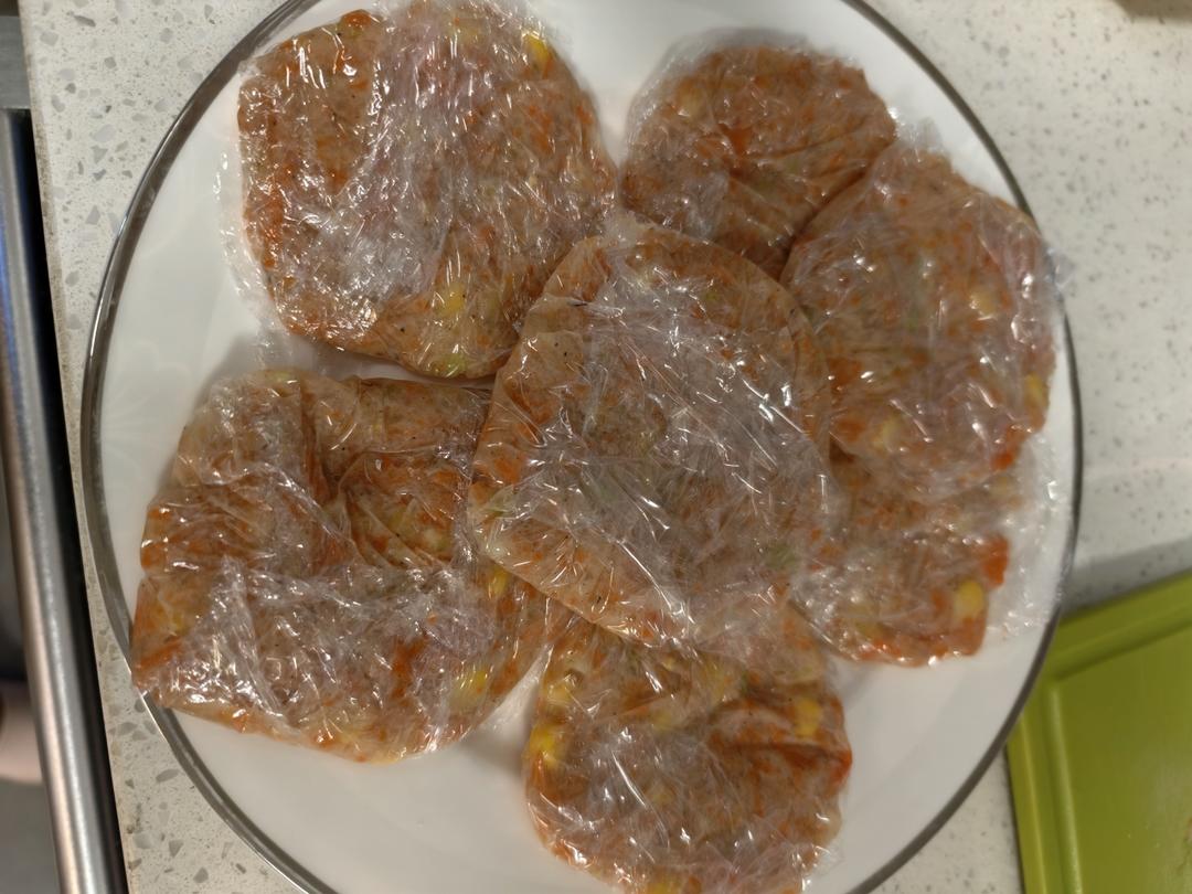 【女儿极力推荐】虾饼颗粒感玉米粒胡萝卜丁早餐搭档满口虾肉健身减脂蛋白质