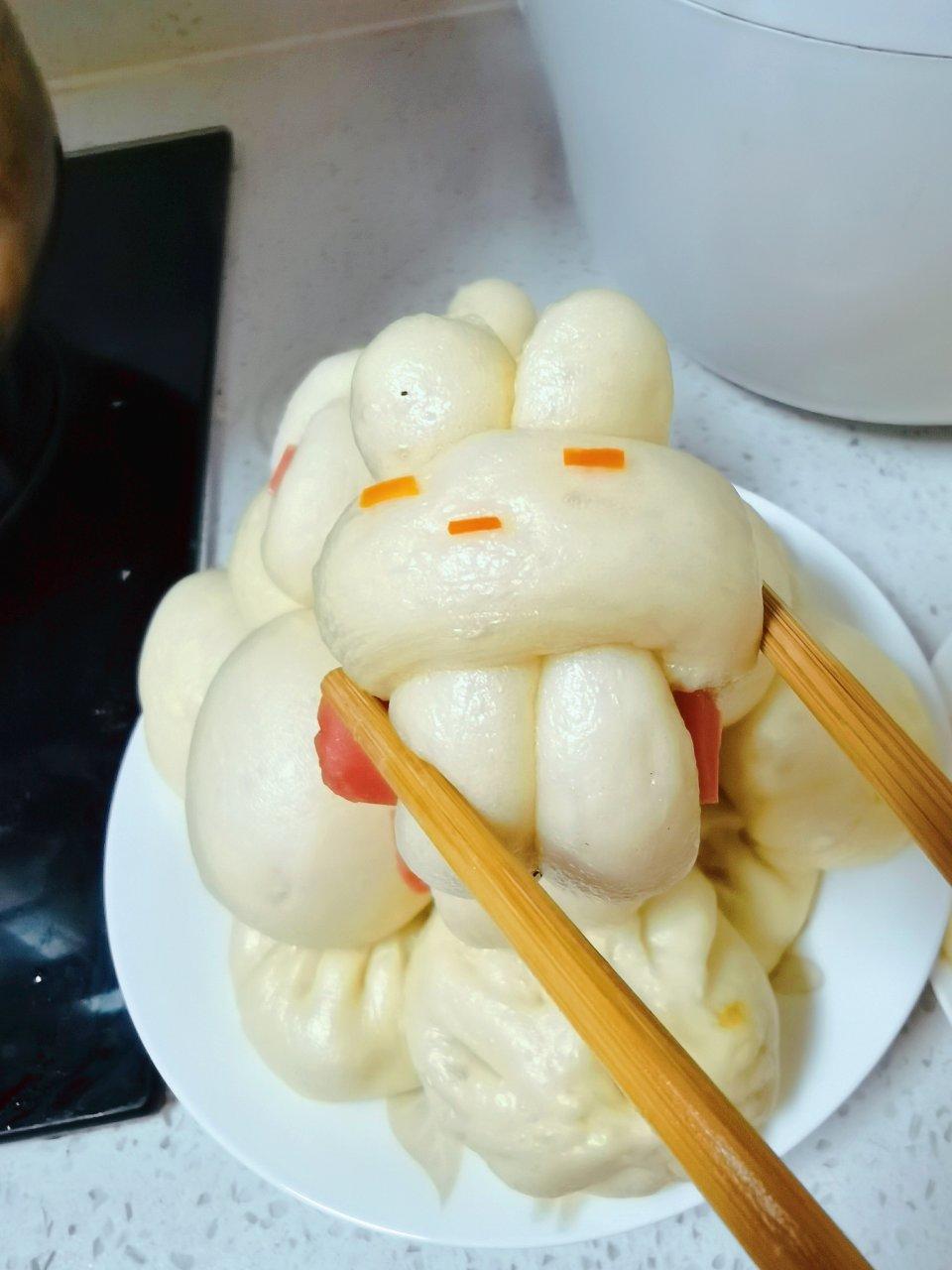 小兔子馒头(一次发酵)