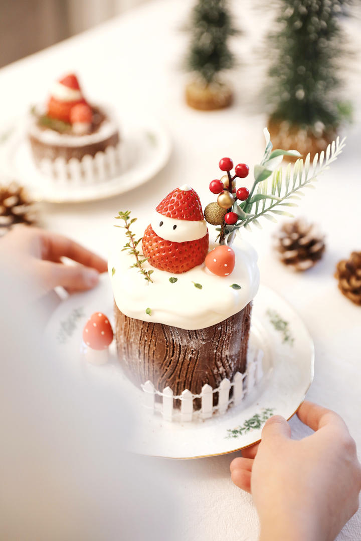 咖啡巧克力树桩蛋糕卷【圣诞】