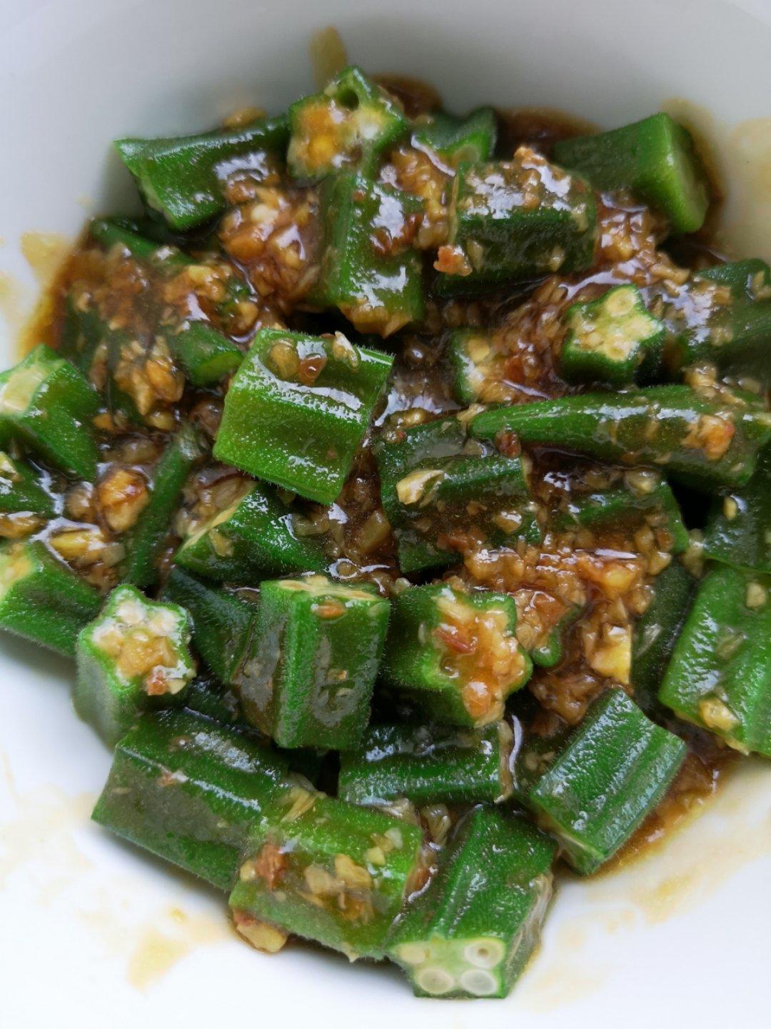 秋葵最好吃的做法，蒜香秋葵