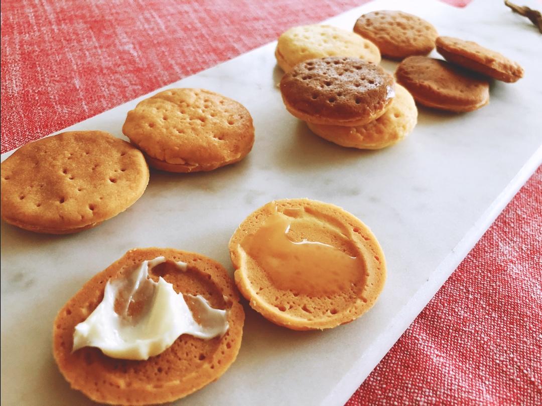 自制日本网红PRESS BUTTER SAND焦糖奶油夹心饼干