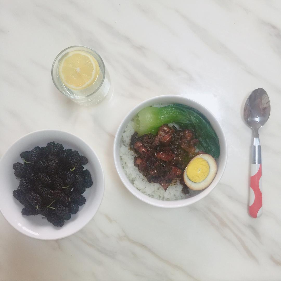 洋葱酥卤肉饭