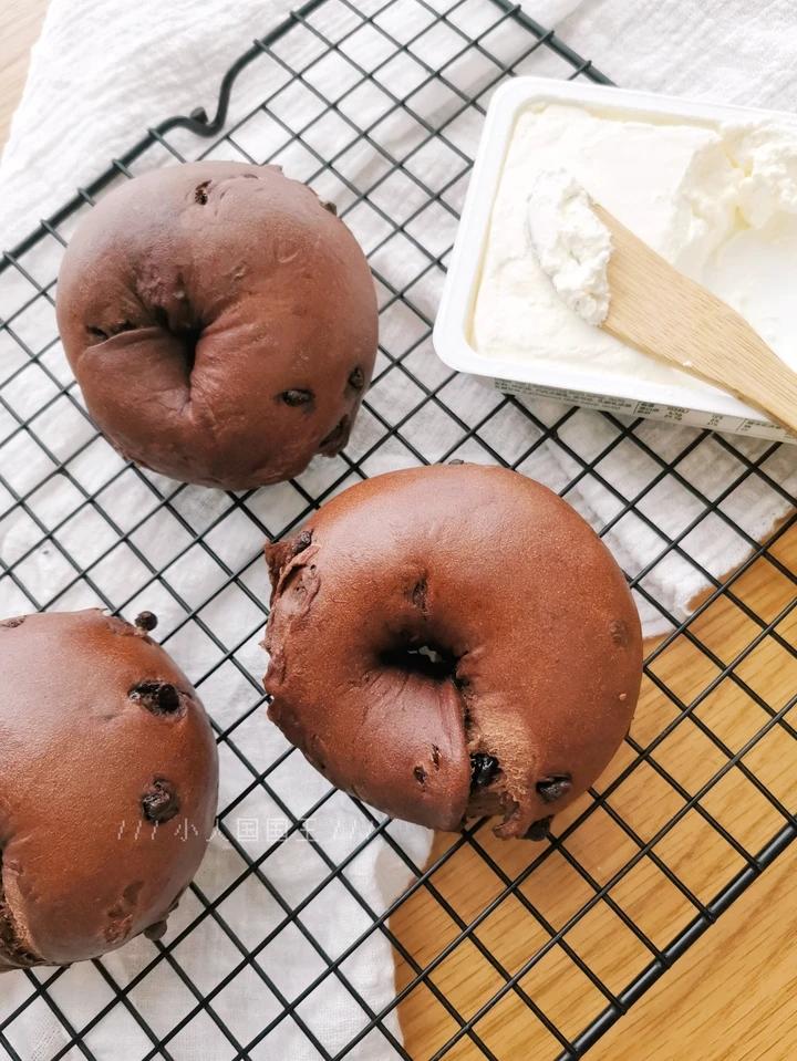 法芙娜巧克力流心/巧克力豆橙皮丁贝果