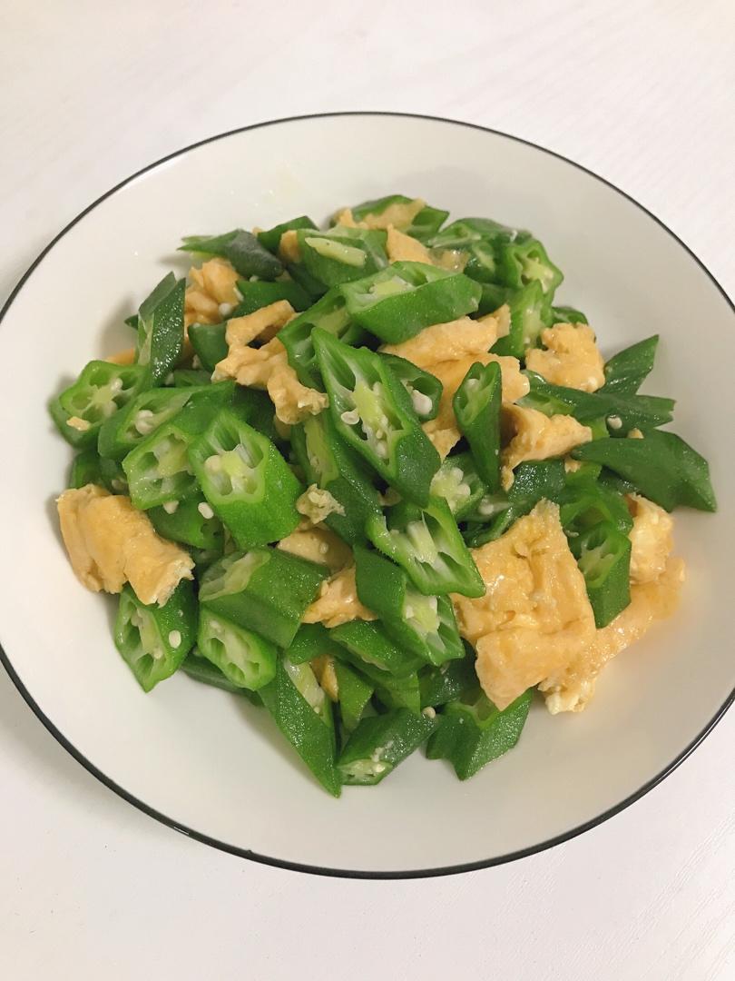 秋葵炒鸡蛋