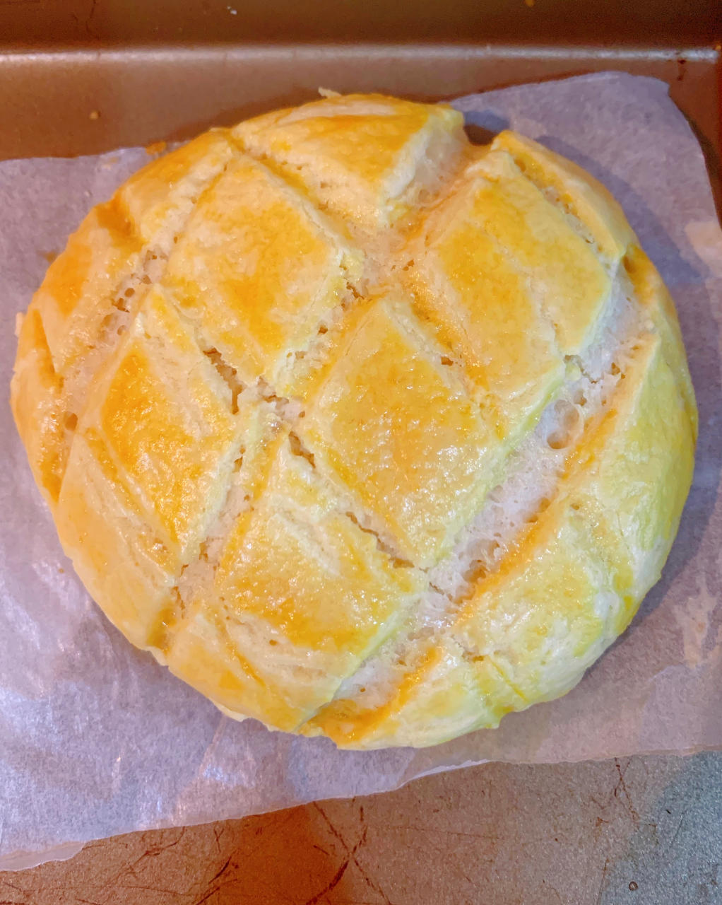 好吃到炸裂的港式菠萝包（附带制作酥皮的小视频）