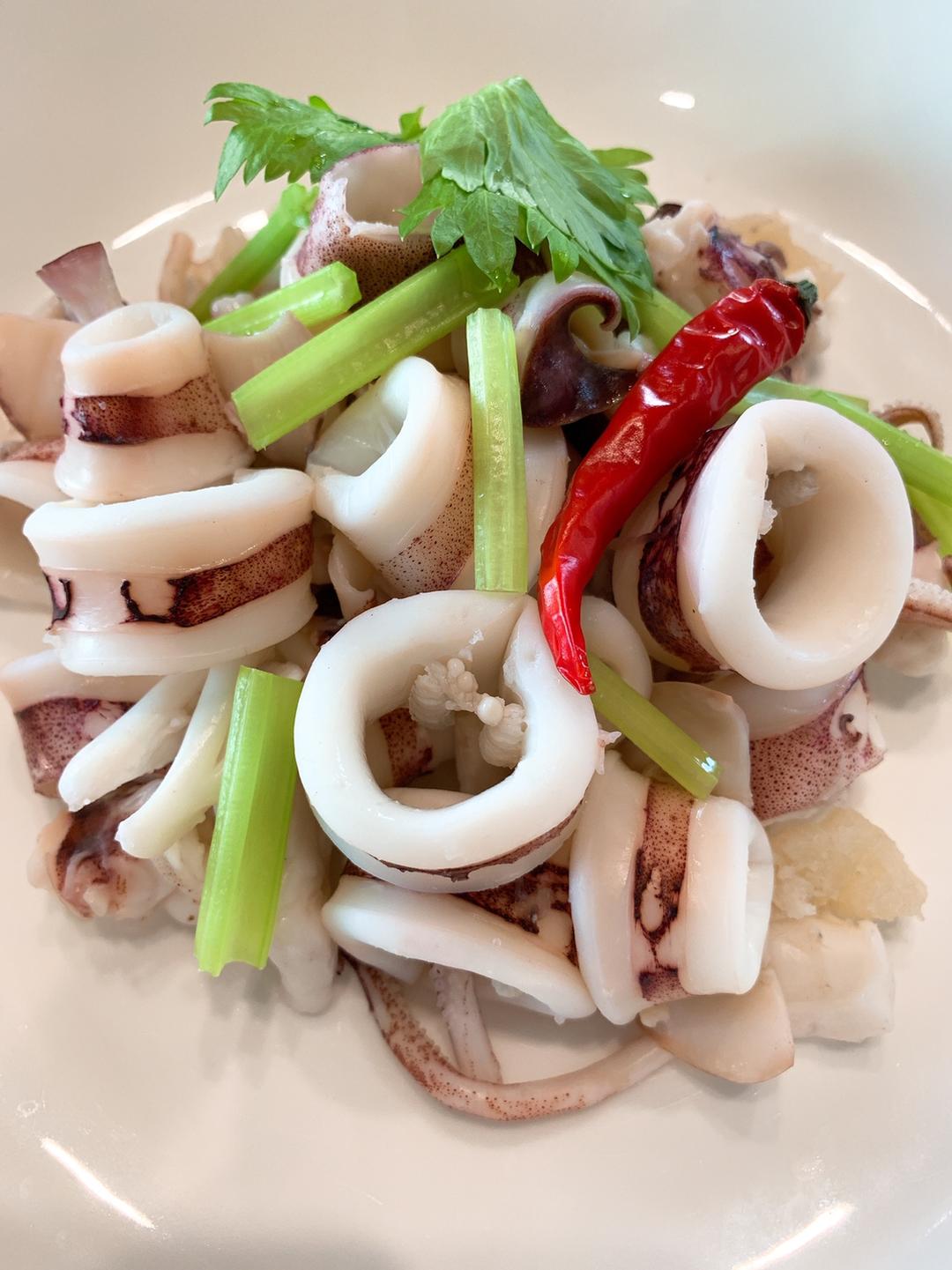 白灼笔管鱼的做法