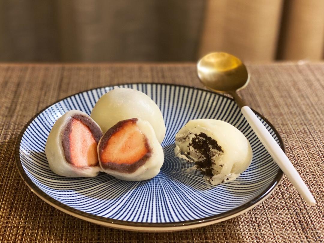 无需烤箱拌拌蒸蒸做甜品♥不粘手好操作♥草莓大福