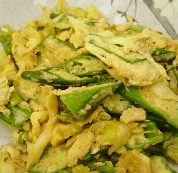 秋葵炒鸡蛋
