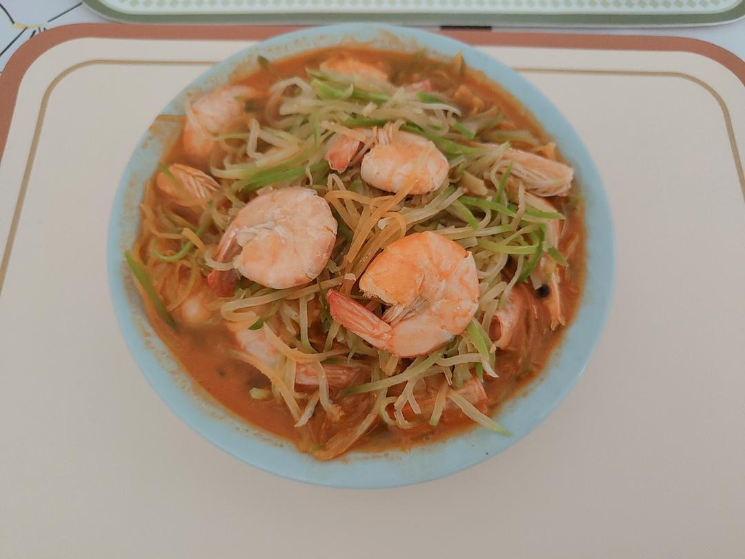 萝卜炖大虾