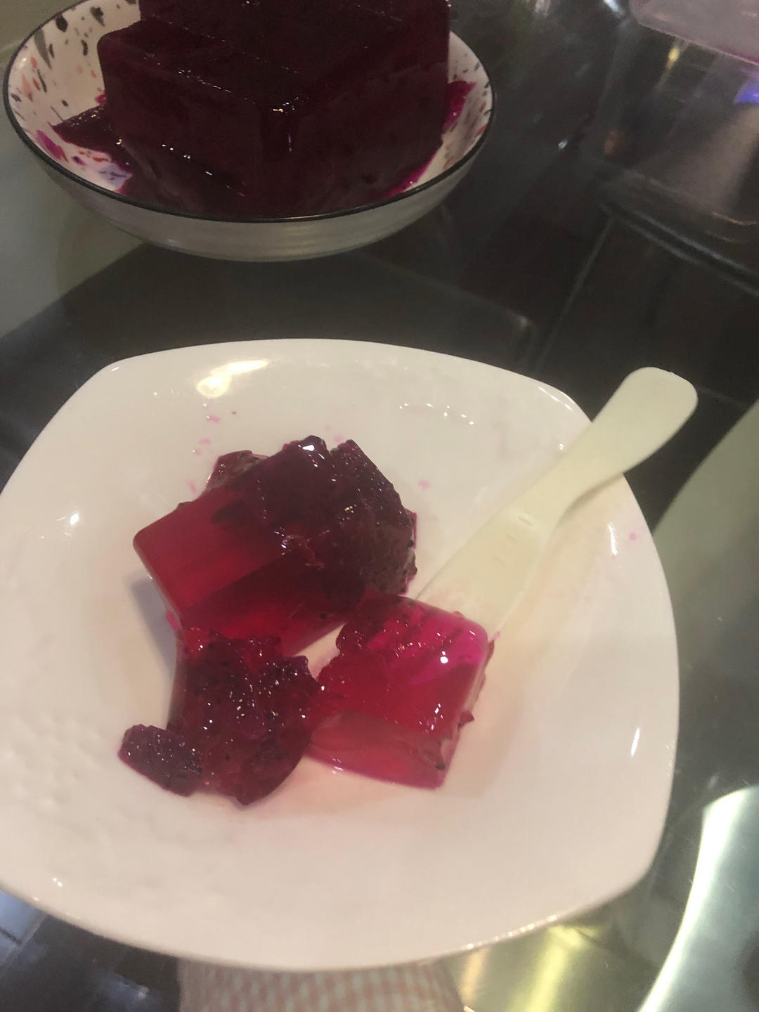 零失败的火龙果果冻~白凉粉版，简单易操作