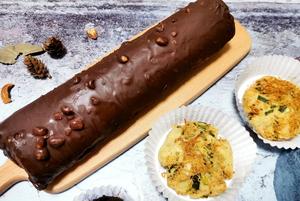 生酮KETO低碳水梦龙巧克力豪华脆皮巧克力奶油蛋糕卷的做法 步骤12