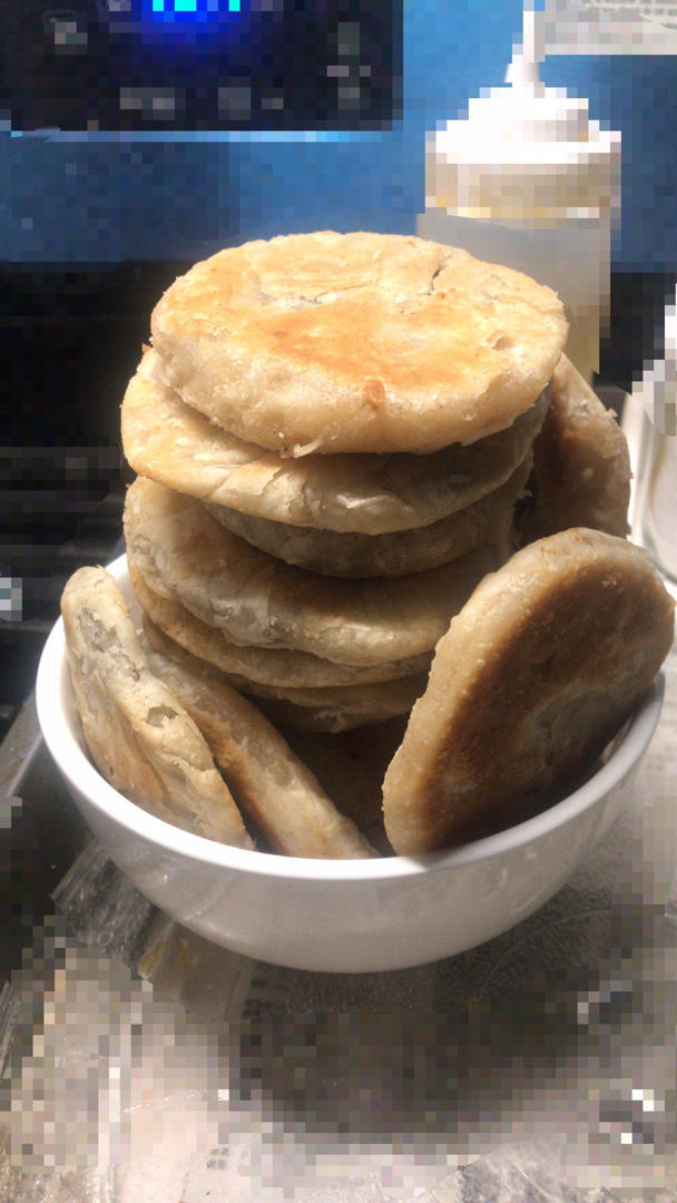 平底锅版酥掉渣豆沙小酥饼