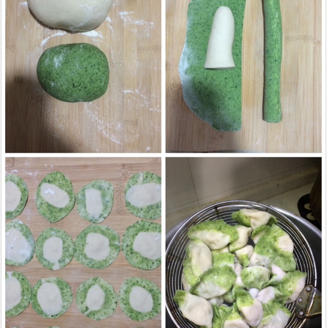 翡翠白玉白菜水饺详细版(附翡翠白玉白菜饺包法,翡翠白玉饺子皮两种制