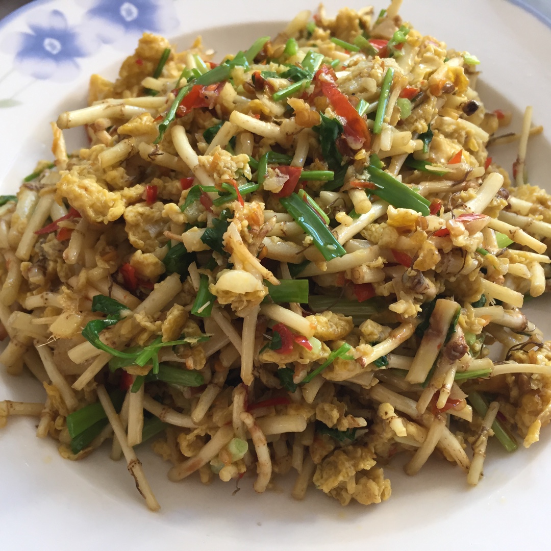 小弹壳j做的鱼腥草炒鸡蛋