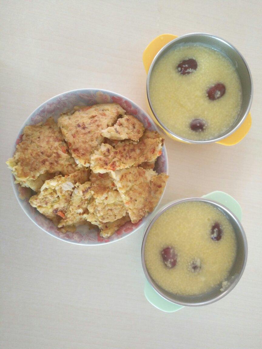 剩饭新吃法～米香鸡蛋饼