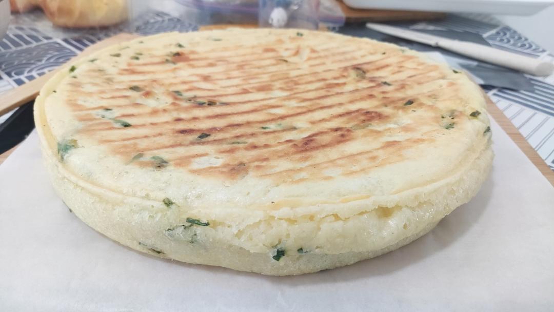 手不沾面做发面大饼
