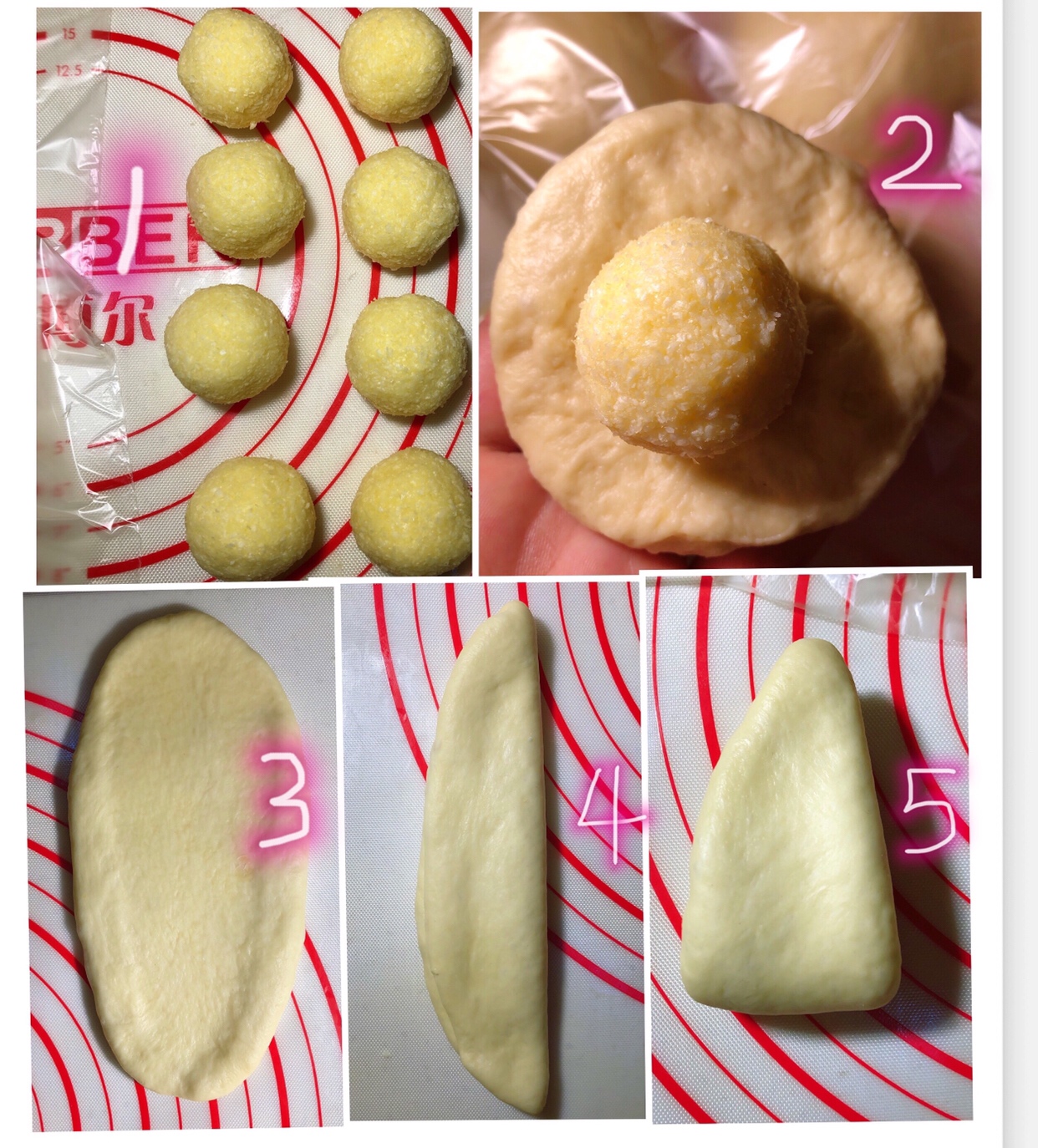 椰蓉面包手揉版的做法 步骤6
