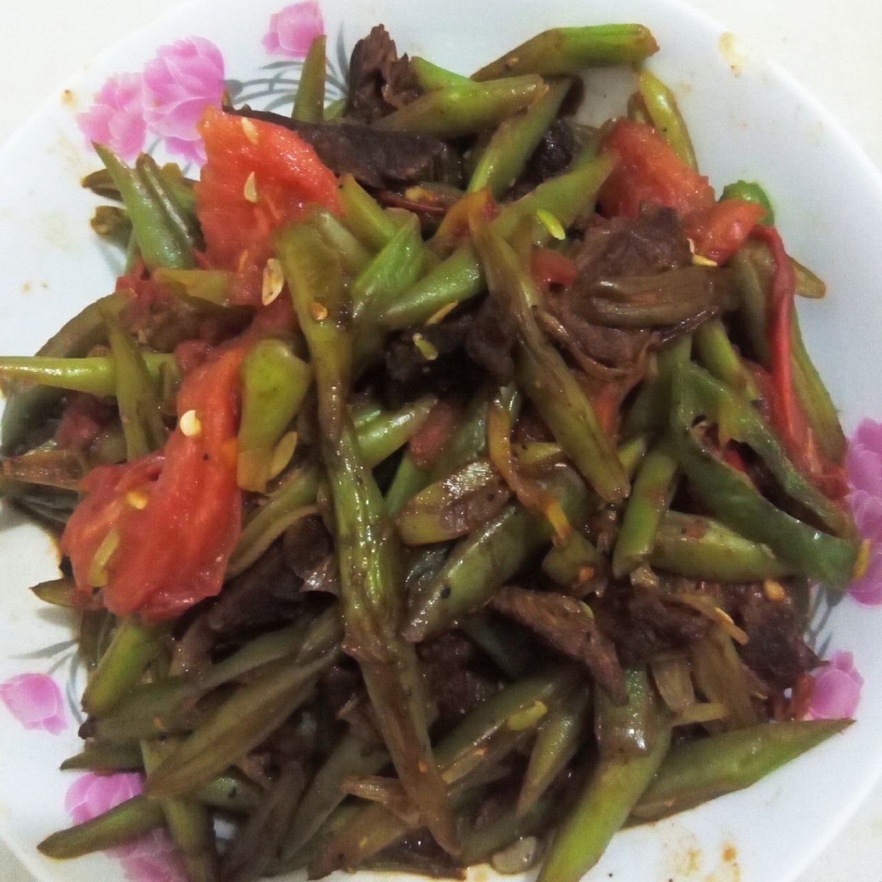 豆角炒牛肉
