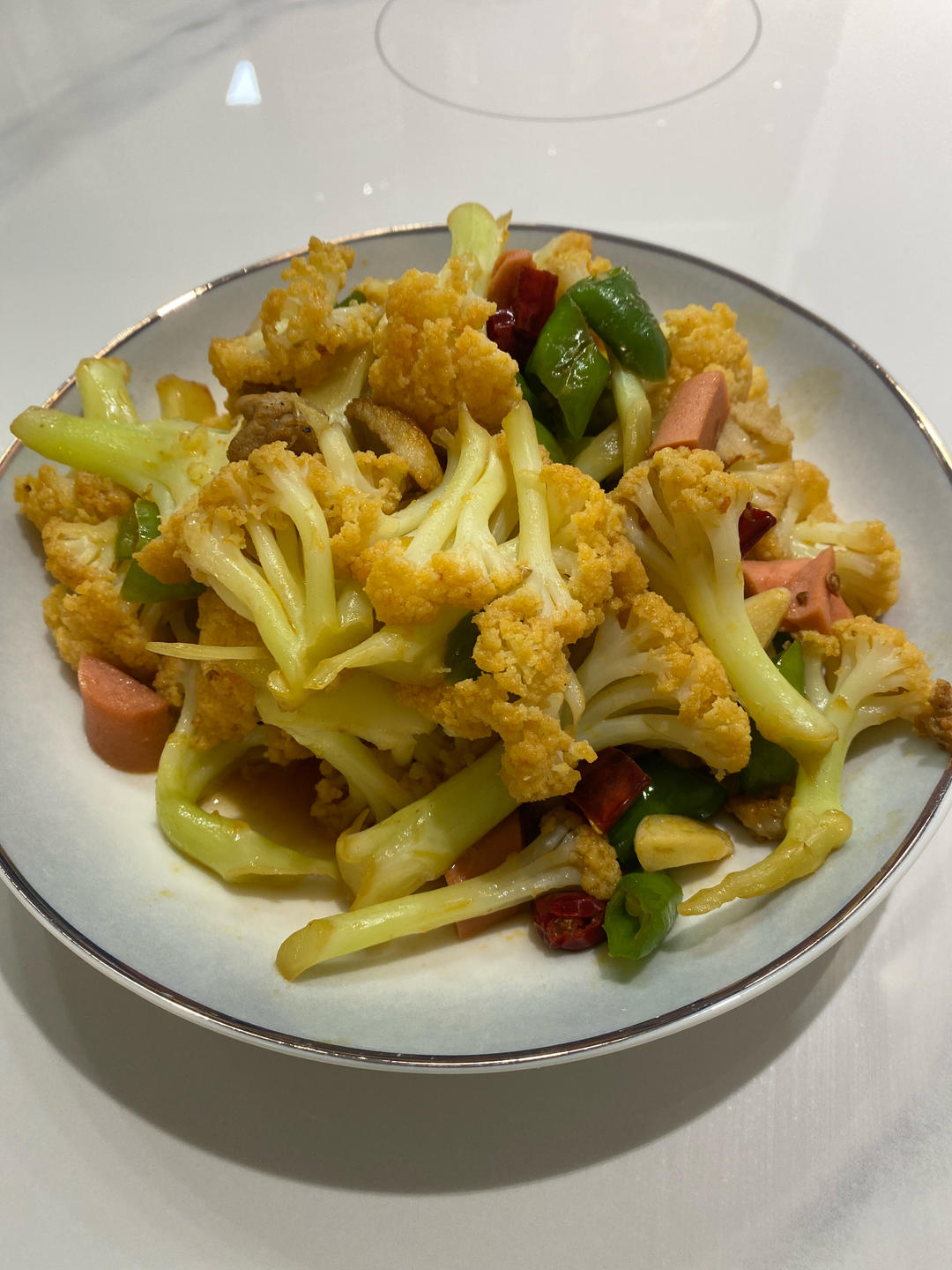 家常花菜炒火腿肠