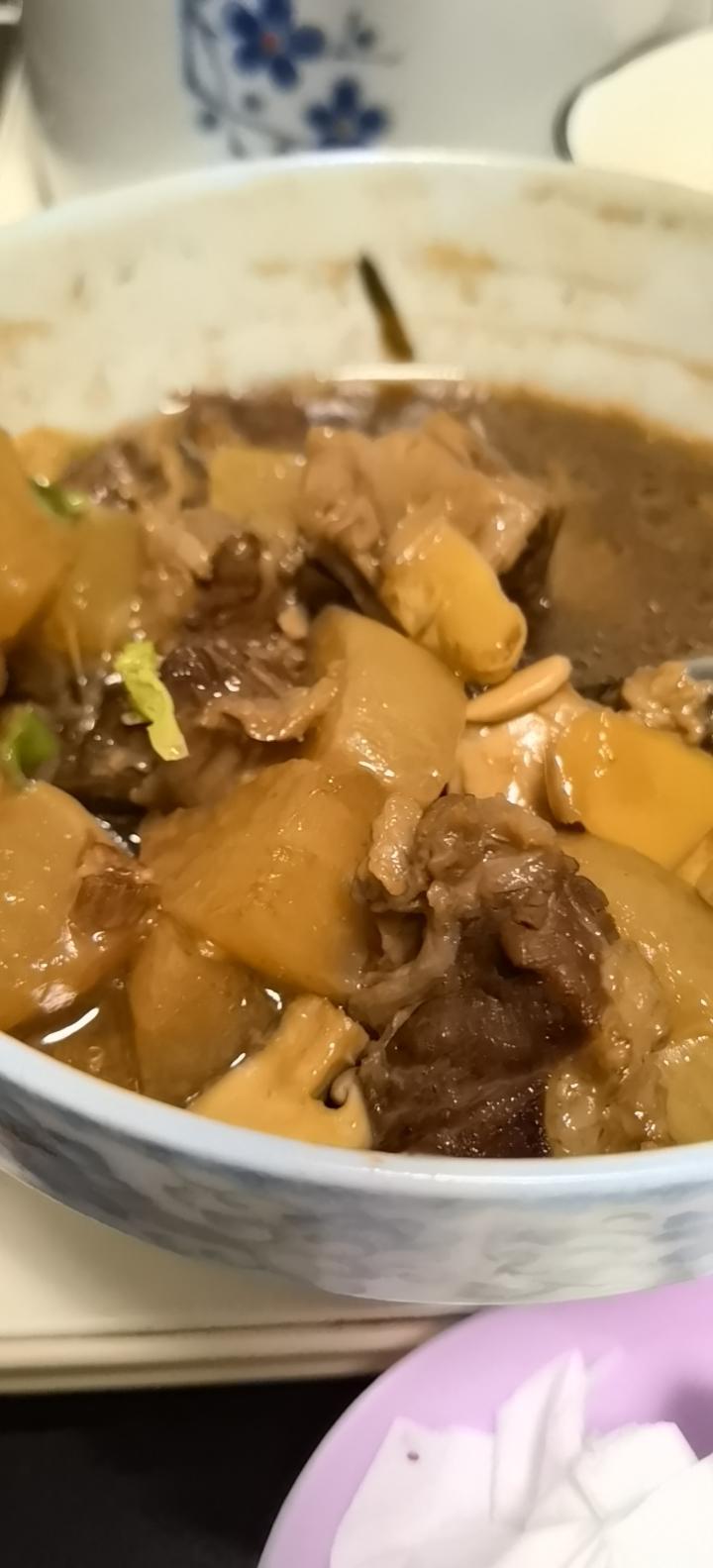 萝卜焖牛腩 （好吃得可以摆摊了）