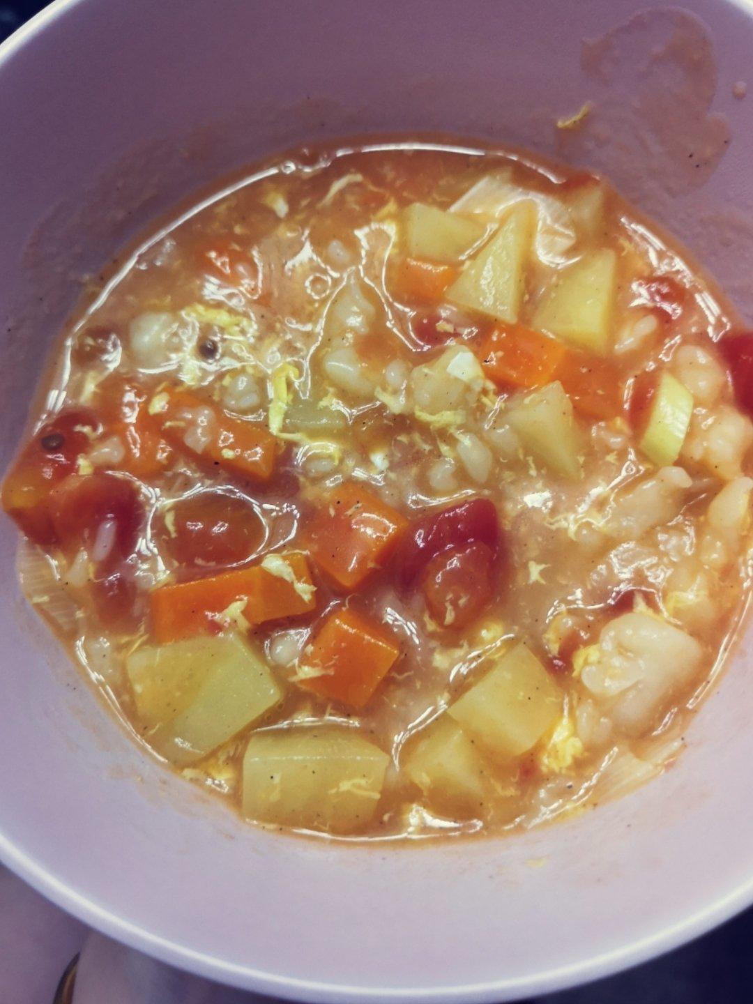 西红柿鸡蛋疙瘩汤