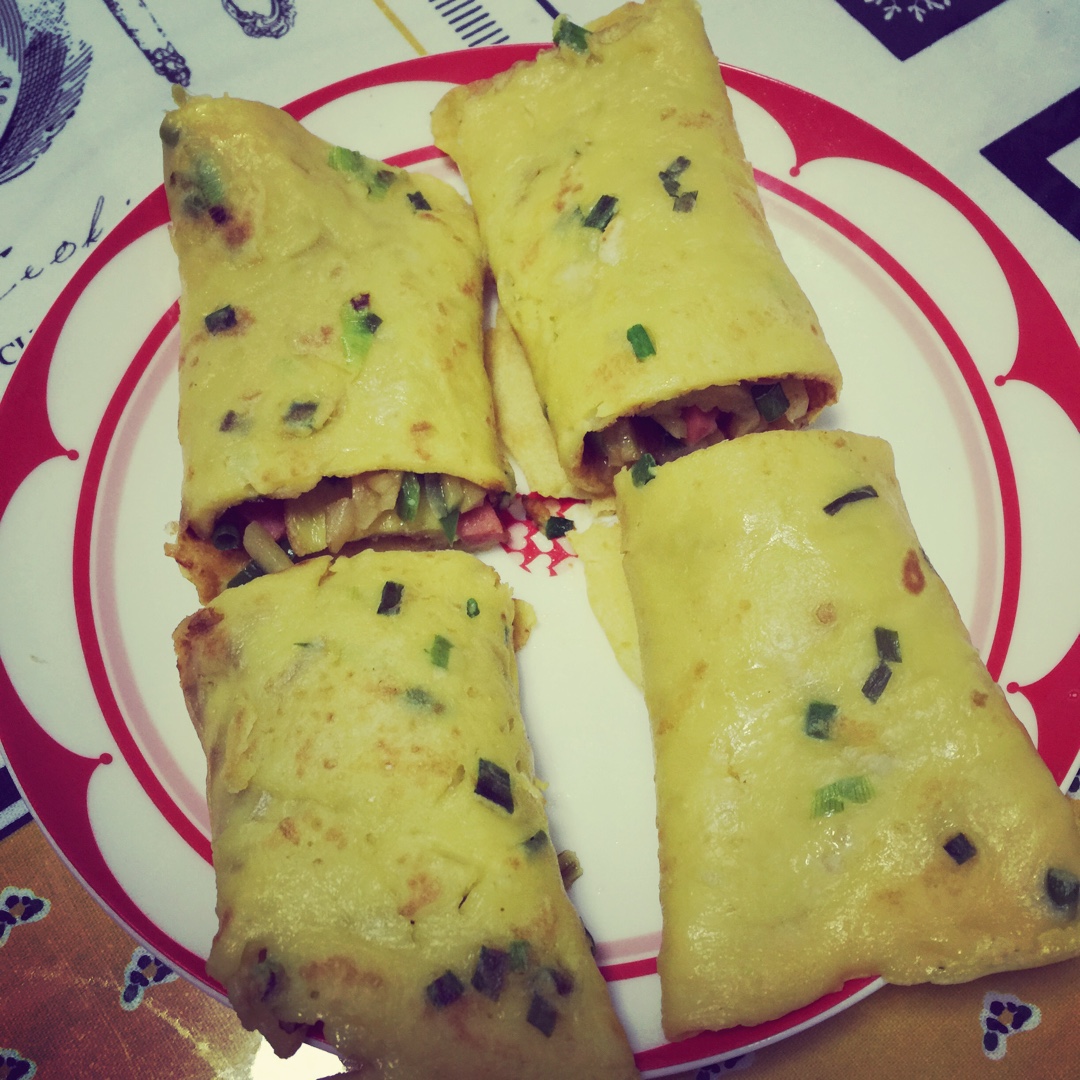 香煎土豆丝鸡蛋饼