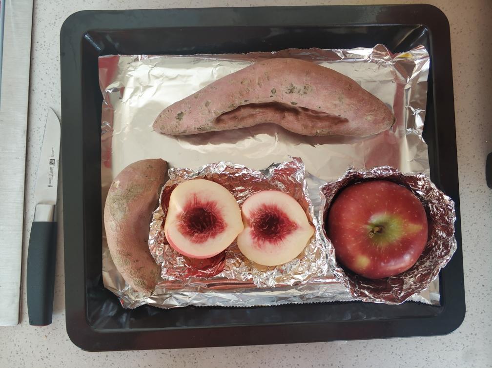 烤所有（苹果、地瓜、桃子）