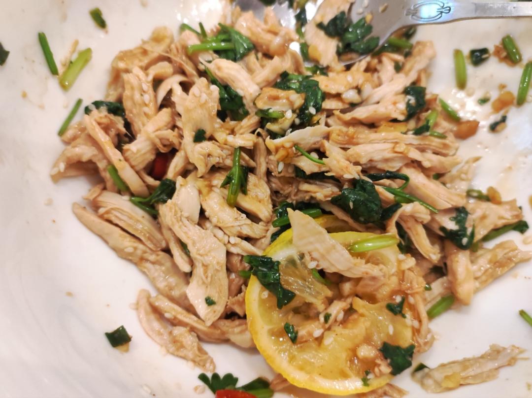 ✅ 第6道快手低脂菜✨清爽美味的柠檬鸡丝🍋鸡胸肉满分吃法💯