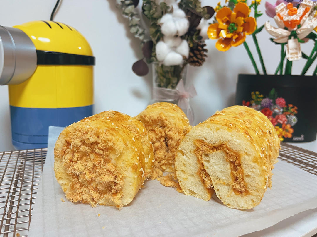 回忆的味道---肉松面包卷
