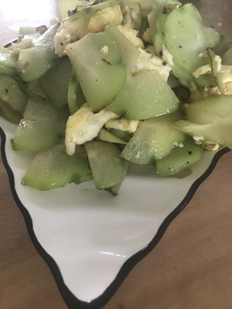 家常素菜佛手瓜炒鸡蛋🥚