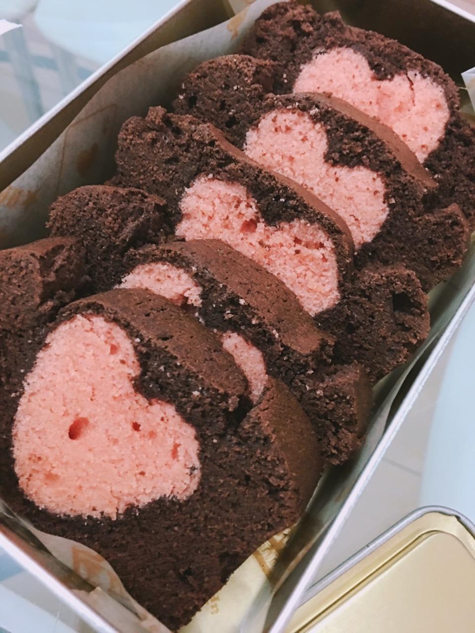 少女的情人节💓巧克力粉心磅蛋糕