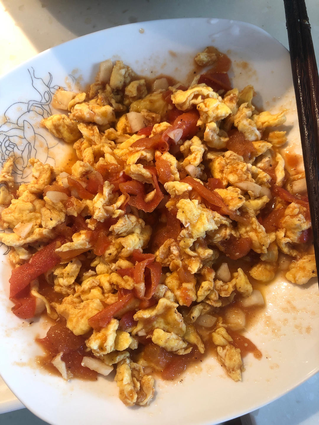 番茄炒鸡蛋（超浓的番茄味）