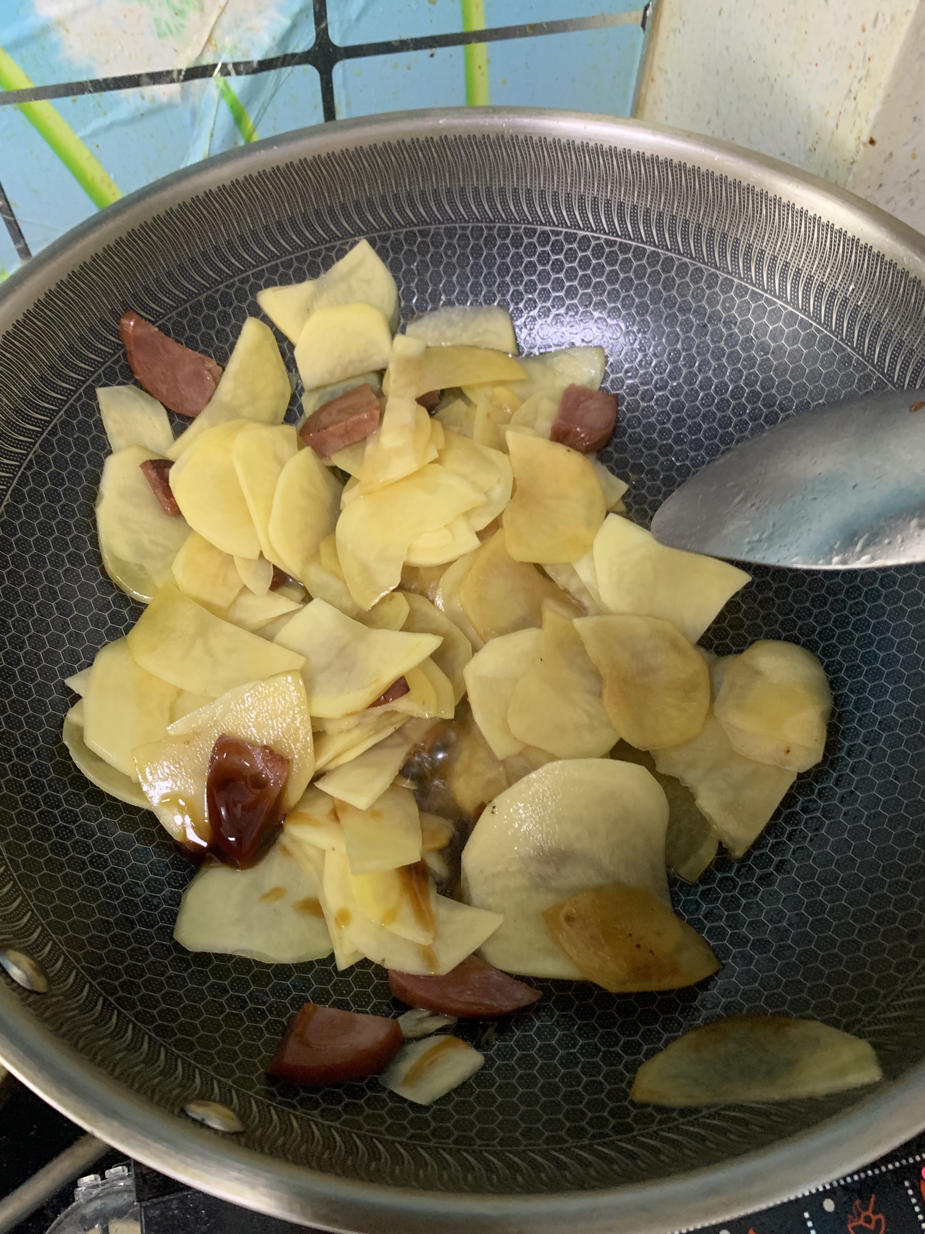 小白菜土豆片的做法 步骤8