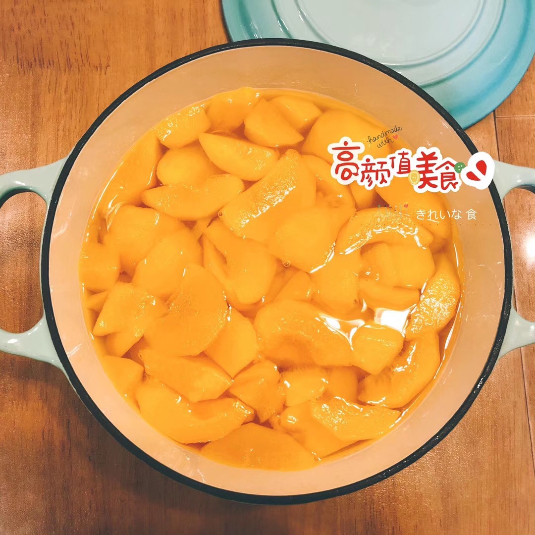 黄桃罐头（简单易上手自制无添加）的做法