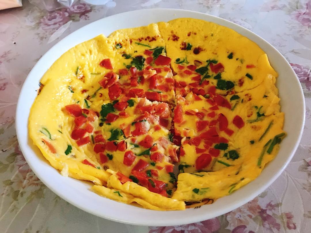 火腿肠葱花鸡蛋饼