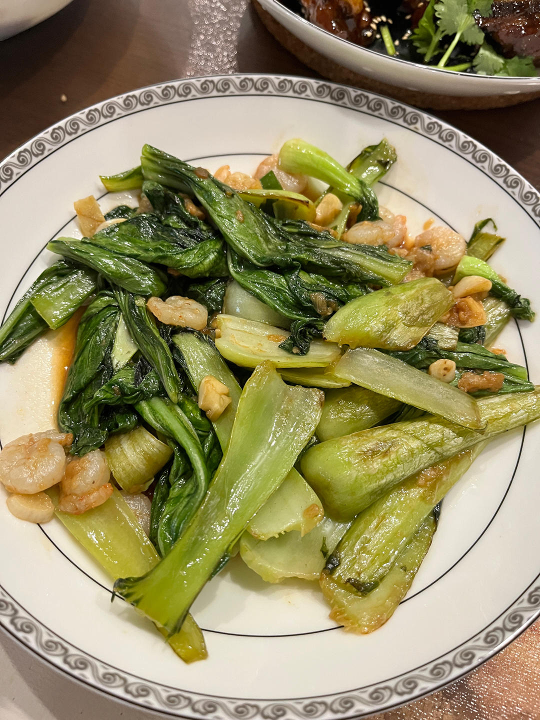 虾仁炒油菜