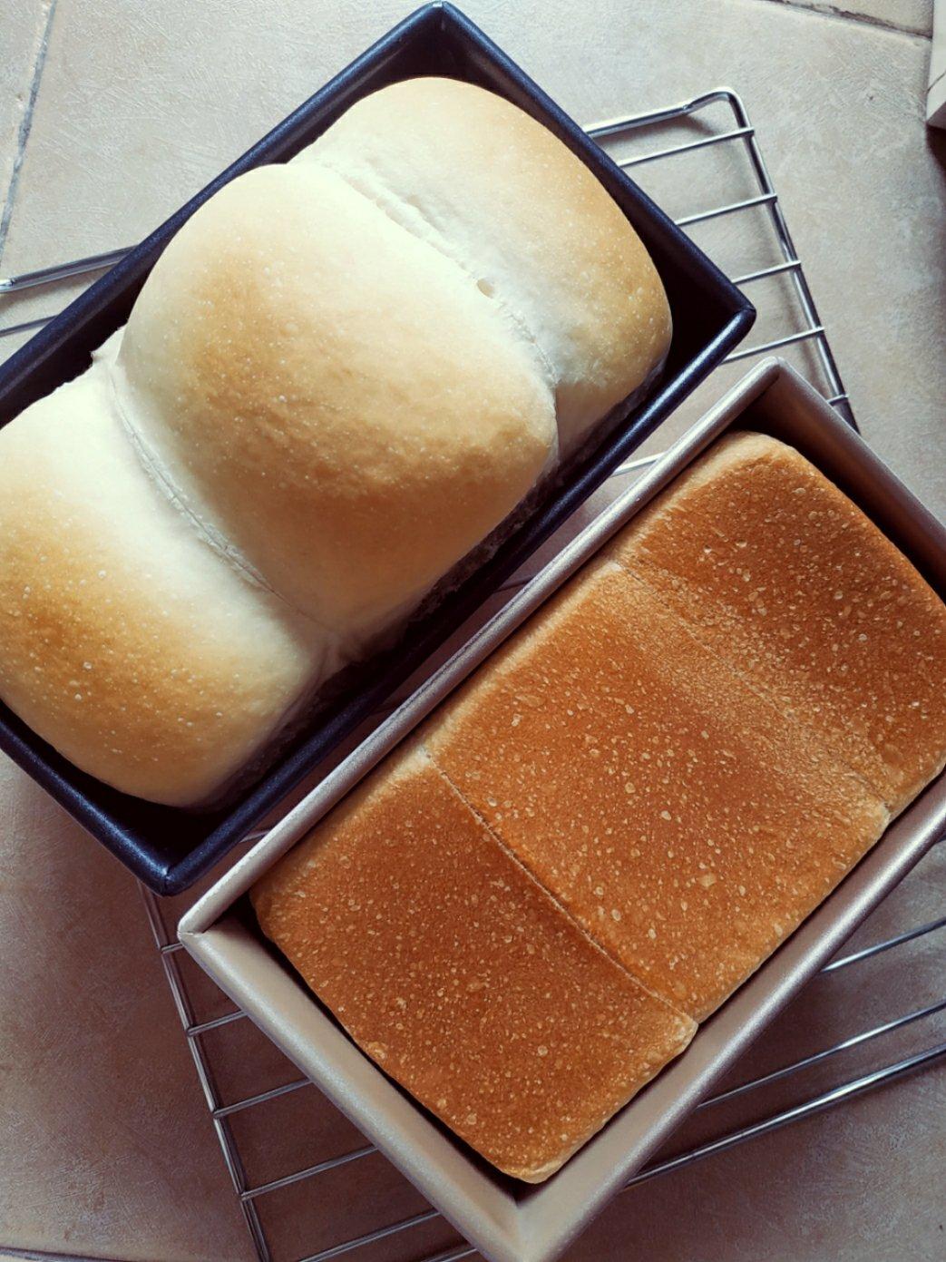 超棒的炼乳吐司只需一次发酵(450g土司盒x2)