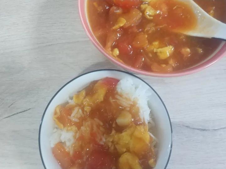 5分钟超好吃的番茄鸡蛋火腿烩饭