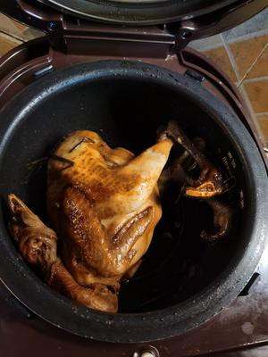 秘制焗盐烤鸡(电饭锅版)的做法 步骤12