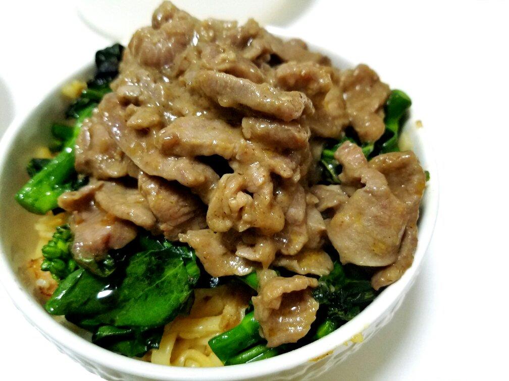 沙茶牛肉炒芥兰