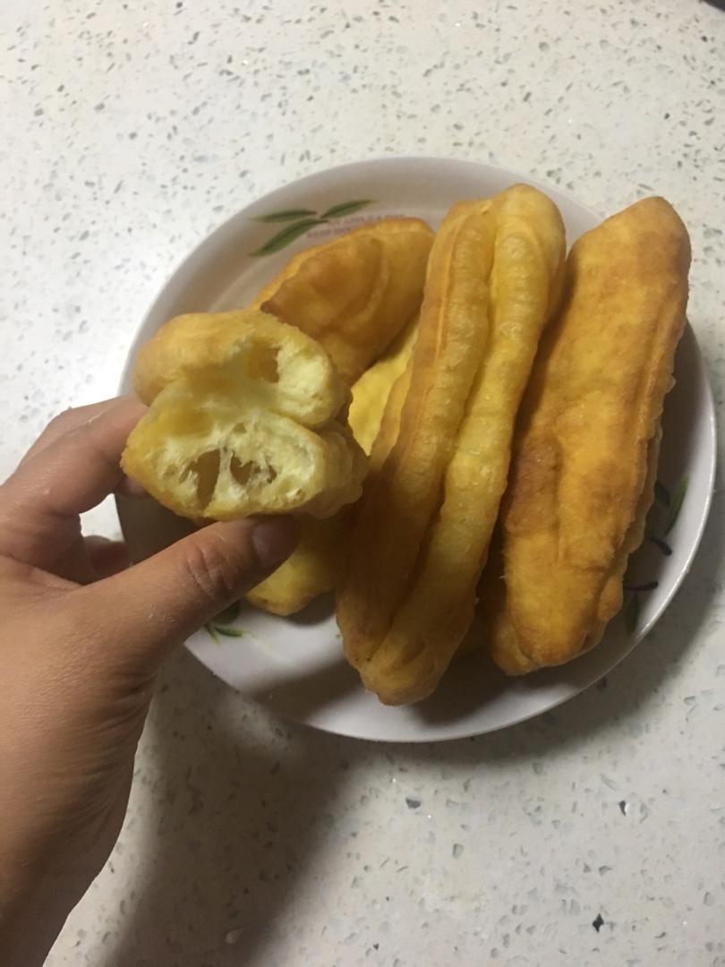 自制无泡打粉油条