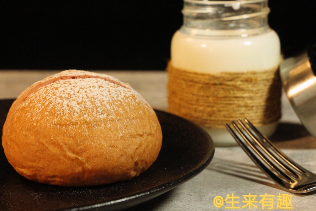 温润养生紫薯米面包的做法