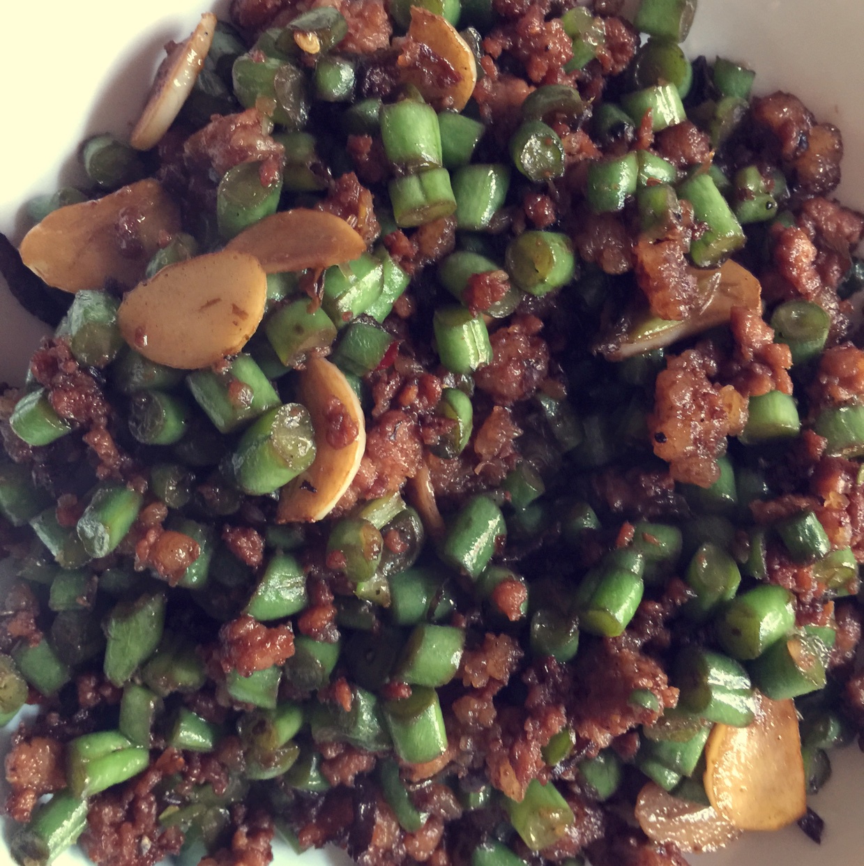 肉沫豆角下饭菜