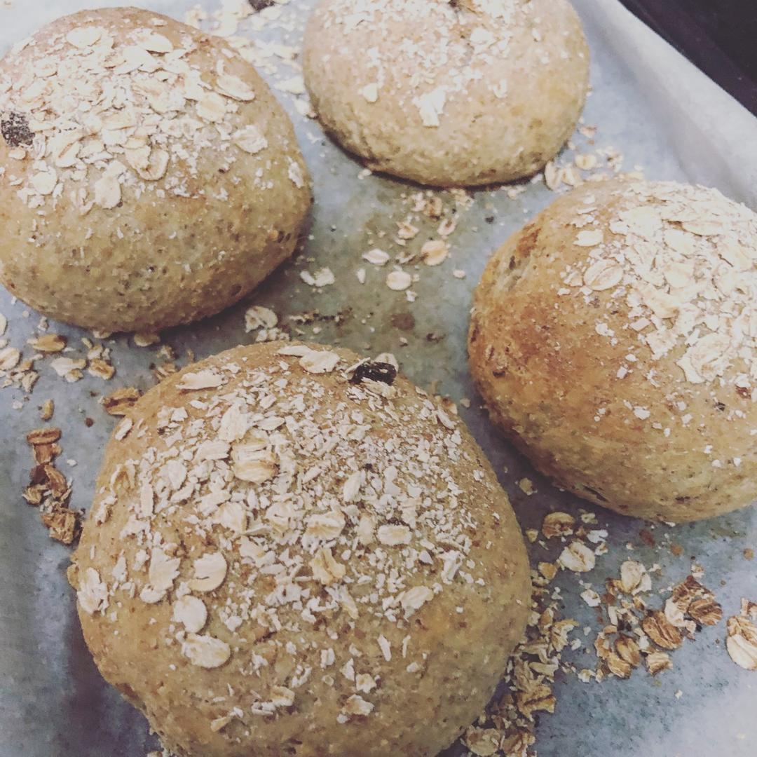 慢碳高纤纯全麦面包～（无油无糖无蛋无奶）