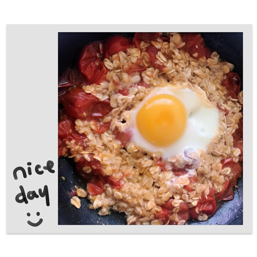 番茄鸡蛋烩燕麦的做法