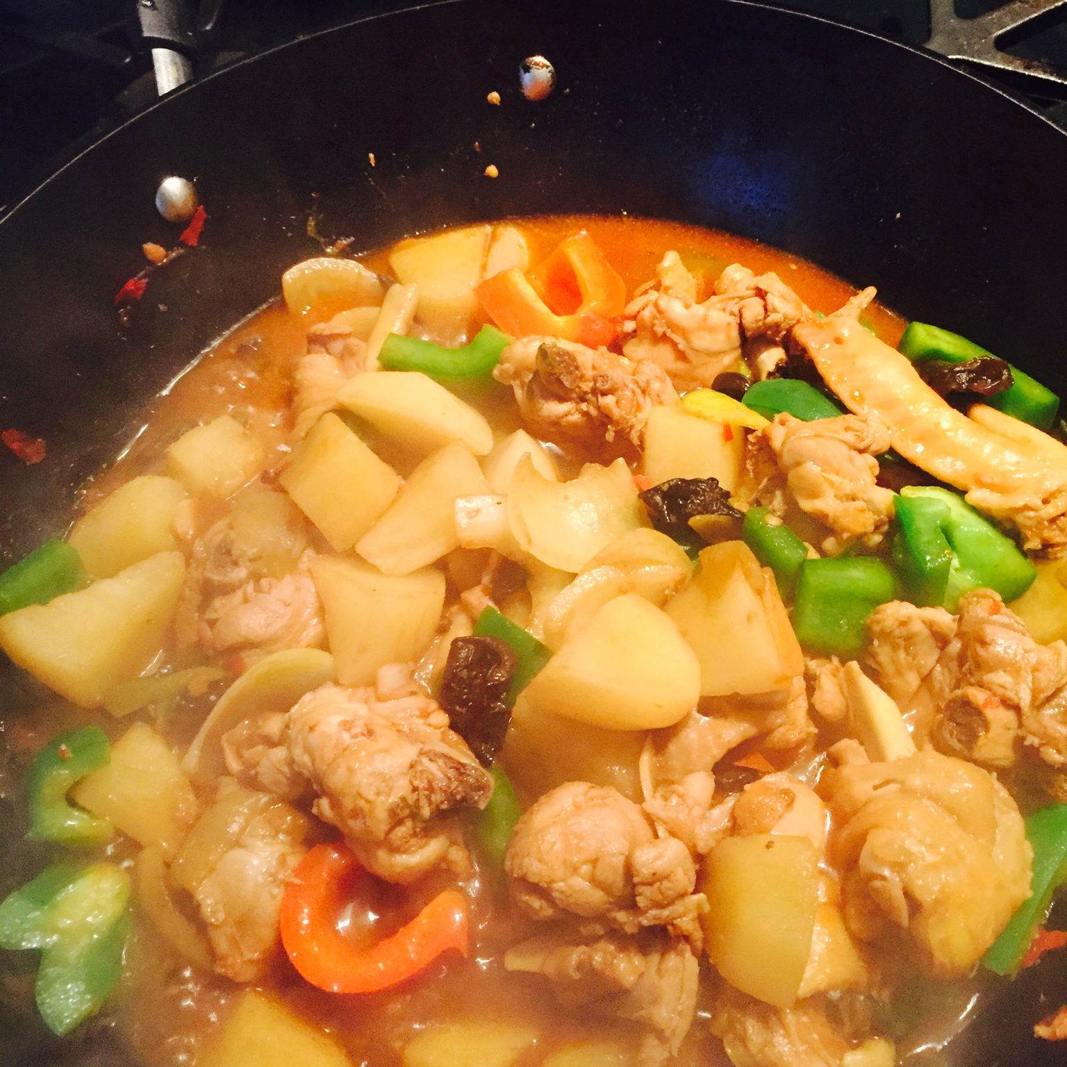 家常菜 私房大盘鸡 月光粉碎做的私房大盘鸡